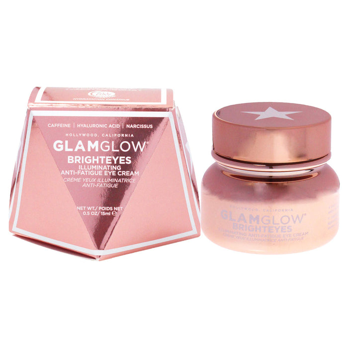 Glamglow Brighteyes Illuminating Anti-Fatigue Eye Cream Formulated with Caffeine, Hyaluronic Acid And Peptides, Brightens Dark Circles And Reduce Fine Lines & Wrinkles, 0.5 Oz