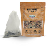 Elderwise Organic Elderberry Syrup Kit - Easy to Use, DIY Elderberry Syrup Making Kit with Elderberries ,Rosehips, Ginger, Echinacea, Cinnamon, and Cloves, Makes 32oz of Syrup, Brewing Bag Included