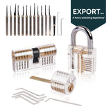 28PCS Lock Picking Set with 3 Transparent Training Locks and Manual and Zip Case for Lockpicking, Portable Lock Picking Tool Kit for Beginner and Locksmith