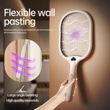 BUZZKICK Electric Fly Swatter Racket 3500V Bug Zapper Racket Dual Modes Mosquito Killer with Purple Mosquito Light Rechargeable for Indoor Home Office Backyard Patio Camping