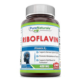 Pure Naturals Riboflavin 400 Mg 240 Capsules, Supports Nervous System Health, Promotes Metabolism of Proteins, Supports Red Blood Cell Formation