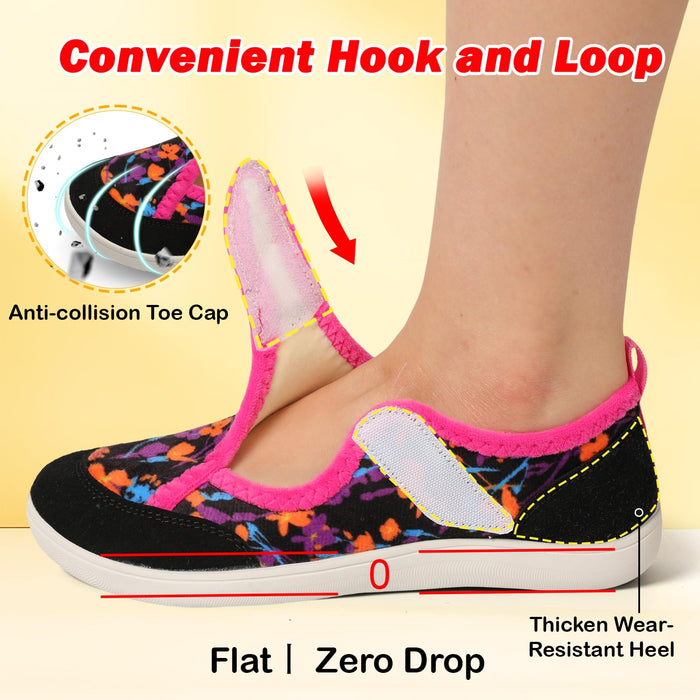 L-RUN Diabetic Shoes for Woen Wide Width Elderly Shoes Non Slip Walking Shoes for Swollen Feet Edema Orange 8 Wide