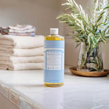 Dr. Bronner's Pure Castile Liquid Soap - Made with Regenerative Organic Certified Oils - 18-in-1 Uses for Face, Body, Hand - Gentle on Baby & Sensitive Skin - All Natural Body Wash - Unscented,32oz