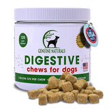 Genuine Naturals Digestive Supplement for Dogs - Recommended Probiotics Chew by FurParents - Improves Digestive and Gut Health, Helps with Diarrhea, Upset Stomach, Bad Breath & Constipation, 120 Count