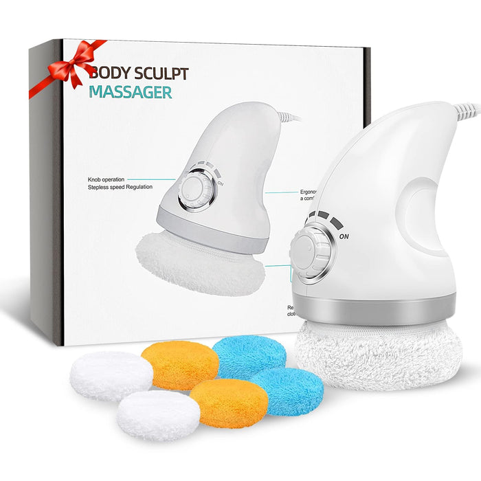 Body Sculpting Machine Cellulite Massager with 6 Skin Friendly Washable Pads, Body Massager for Belly Legs Butt Arms