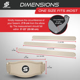 Sleeve Stars Tennis Elbow Brace for Men & Women, Tendonitis Elbow Brace & Strap Golfers Elbow Brace Counterforce Band for Tendon Pain Relief & Support for Forearm w/ 3 Straps Fits 9-23" (Pair/Beige)