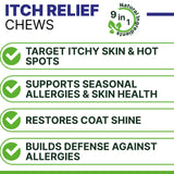 PAWSENTIAL Allergy Relief Dog Chews - Itchy Skin Relief w/Probiotics + Omega 3 + Colostrum - Seasonal Allergies - Anti-Itch Treats - Skin&Coat + Immune Supplement - Made in USA - Chicken Flavor -120Ct