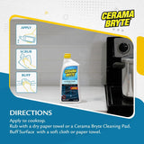 Cerama Bryte Removes Tough Stains Cooktop and Stove Top Cleaner for Glass - Ceramic Surfaces, 18 Ounces, 2 Pack