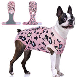 FUAMEY Recovery Suit for Dogs After Surgery,Soft Breathable Dog Bodysuit E-Collar & Cone Alternative Surgical Suit,Male Female Dog Neuter Spay Suits Anti Licking Wounds Onesie Pink Leopard M