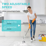 Electric Spin Scrubber, FARTVOLUS Cordless Cleaning Brush with 8 Replaceable Brush Heads, Bathroom and Floor Tile 360 Power Scrubber Dual Speed with Extension Handle for Bathtub, Kitchen, Window