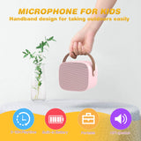 Mini Karaoke Machine,Funny Toys Christmas Birthday Gifts for Kids Age 4-12 Girls,Boys,Adults,MEGUO Karaoke Microphone Toys for 4,5,6,7,8,9,10,11,12+ Year Old Girls Boys (Pink 2 Mics)