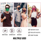 MAZJOYDAY Washable Reusable Cloth Face Masks for Women Men - Breathable Face Mask with Nose Wire and Filter Pocket for Adult