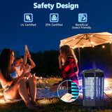Bug Zapper Outdoor, 20W Mosquito Zapper with Dusk to Dawn Light Sensor, 4200V Electric Bug Zapper Indoor for 2300 Sq Ft Coverage