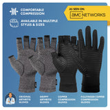 Dr. Frederick's Original Copper Arthritis Glove - 2 Gloves - Perfect Computer Typing Gloves - Fit Guaranteed - Large