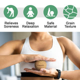 COENGWO Cork Massage Ball - Yoga Therapy Ball for Myofascial Release, Trigger Point Therapy, Muscle Knots, Deep Tissue Relief with Carry Bag (3''+ 2.4''+ 2.4''Ball)