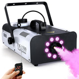 TCFUNDY Fog Machine with Lights, 1500W Smoke Machine RGB 9 LED Lights for DJ Halloween Wedding Party Stage with Remote Control…