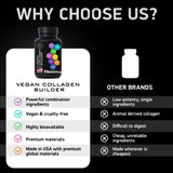 BIOACTIVE LABS Vegan Collagen Supplements for Women - 30 Plant Based Collagen Builder Tablets