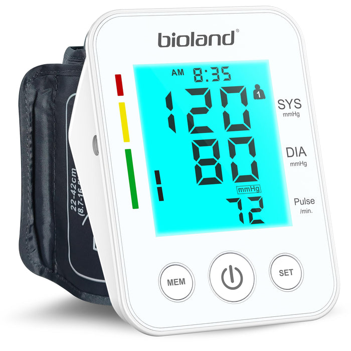 Blood Pressure Monitor Upper Arm Large Cuff, Backlit Large LED Screen, Automatic Digital BP Machine, Adjustable BP Cuff, Irregular Heartbeat & Hypertension Detector, BPM Model - 2008 A-Bath