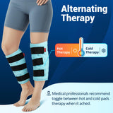 Comfytemp Extra Large Ice Packs for Injuries Reusable Gel 2 Pack, XL Calf Shin Splint Knee Leg Ice Pack Full Wrap, FSA HSA Eligible, Physical Therapy Hot Cold Compression Sleeve for Swelling Arthritis