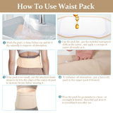 APODEJA 7Pack Castor Oil Pack Wrap for Waist and Neckand Breasts, castor oil compress wrap reusable Wrap for Liver Detox Washable Organic Cotton Anti Oil Leak(KHAKI)