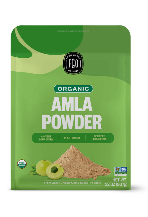 FGO Organic Amla Powder, 2 Pound / 32oz, USDA Organic Indian Gooseberry (Amalaki), Non-GMO, Natural Vitamin C - 100% Raw and Natural (Pack of 1)