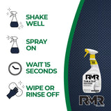 RMR - Tub and Tile Cleaner, Mold & Mildew Stain Remover, Industrial-Strength, No-Scrub Foam Cleaner, Modern Orchard Scent, 32 Fl Oz