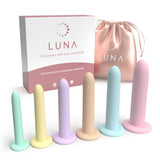 Luna Silicone Dilators for Pelvic Floor Strengthening - 6 Different Sizes - Pelvic Floor Strengthening Device Women - Dilators for Women