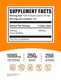 BulkSupplements.com Chitosan Powder - Fiber Supplement - Chitosan 1000mg - Chitosan Supplements for Kidney - from Shellfish - 1000mg per Serving, 250 Servings (250 Grams - 8.8 oz)