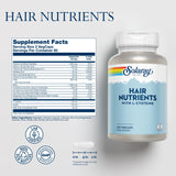 SOLARAY Hair Nutrients with L-Cysteine - Hair Vitamins with Biotin for Hair Growth Support - Hair Skin and Nails Vitamins for Women and Men - Lab Verified, 60-Day Guarantee - 60 Servings, 120 VegCaps