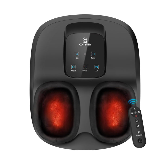 COMFIER 2024 Upgrade Shiatsu Foot Massager with Remote,Pause Function,Foot Massager Machine with Heat,Compression,3 Timer,Feet Massager for Plantar Fasciitis,Neuropathy,Gift for Men,Size 13