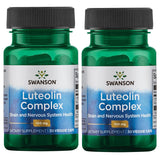 Swanson Luteolin Complex w/Rutin - Brain Support Supplement Promoting Memory, Mood & Cognitive Health - Natural Formula to Help Maintain Nervous System - (30 Veggie Capsules) 2 Pack