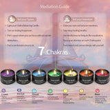 Inspireyes Chakra Candles with Premium Crystal and Healing Stones Luxury Meditation Scented Candles Gift Set for Women Stress Relief Spiritual Decor Healing Candles for Yoga, Aromatherapy