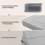 EUHAMS Full Size Bed Wedge Pillow - Bed Gap Filler Mattress Wedge Headboard Pillow Close The Gap 0-7" Between Your Headboard and Mattress or Wall for Sleeping Backrest Pillow (54"x10"x6" Gray)