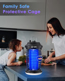 Bug Zapper Outdoor,15w Electric Mosquito Zapper with LED Light for Indoor,4200V Insect Fly Zapper Waterproof with 8.92ft Power Cord,Fly Trap Outdoor for Home,Patio,Backyard,Garden,Camping