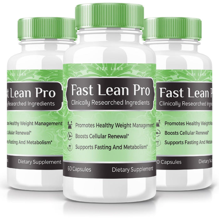 (Official 3 Pack) Fast Lean Pro Capsules - Fast Lean Pro Dietary Supplement Fast Lean Pro Advanced Formula Pills Tablets Shark Extra Strength Tank Non GMO Advanced Formula Pastillas (180 Capsules)