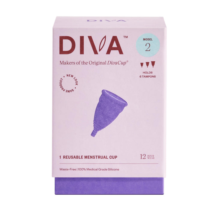 DivaCup - BPA-Free Reusable Menstrual Cup - Leak-Free Feminine Hygiene - Tampon and Pad Alternative - Up To 12 Hours Of Protection - Model 2