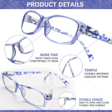 MAEOWN 5 Pack Reading Glasses for Women, Blue Light Blocking Computer Readers, Ease Blurry Vision Dry Eyes Anti UV Glare (Blue, 1.75, multiplier_x)