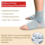 3Pairs Neuropathy Socks - Soothe Relief Compression Socks 20-30 mmHg - Comprex Ankle Sleeves for Arch Support, Achilles Tendonitis, and Foot Pain Relief (Gray, Large)