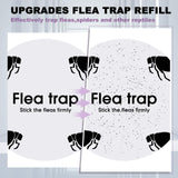 Kittmip 4 Pieces Flea Traps with 8 Sticky Disc 12 Bulbs 4 Electric Wires Flea Traps for Inside Your Home Safe Flea Light Trap for Indoor Safe to Pets and Kids (White, Purple)