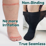 Gooi Extra Wide Socks for Swollen Feet Soft Stretch to 30" Seniors Diabetics Men Women 10-13 13-15 Non Binding Loose Fit Top Edema Lymphedema Neuropathy Bariatric Cover Cast Over The Calf Plus Size