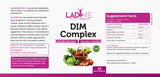 DIM Complex 150mg Hormonal Support Menopause Relief Supplement for Hot Flashes & Hormonal Acne Relief Bioperine, Broccoli & Calcium Estrogen Metabolism Balancing Pills for Women 60 Capsules by LadyMe