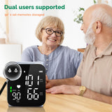 Wrist Blood Pressure Monitor Rechargeable Digital Automatic Blood Pressure Cuff for Home Use Portable Talking Bp Monitor Full Screen Led Display Adjustable Bp Cuffs with Carrying Case