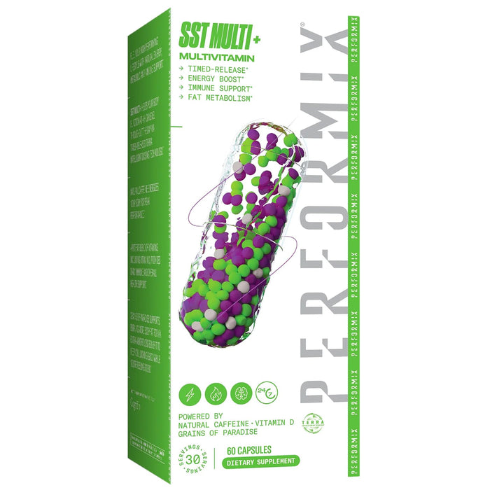 PERFORMIX - SST Multi+ Multivitamin - Natural Energy - Timed-Release - Immune System & Metabolic Support - Weight Goals - Caffeine, Biotin, Vitamin A, C, D, E, B6 & B12 - Women & Men - 60 Count