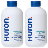 Huron Men's Moisturizing Body Wash - Crisp Citrus, Eucalyptus, Mint & Aromatic Greens Scent, 12.2 fl oz (2 Pack)