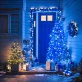 JMEXSUSS 66ft 200 LED Blue Christmas Lights Indoor Outdoor, Connectable Blue String Lights Clear Wire Plug in, 8 Modes Blue Fary Lights for Halloween Tree Party Bedroom Wall Christmas Decoration