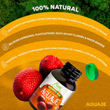 Aguaje Capsules l Buriti 100 Vegan Pills l Female Health Supporter and Powerful Hormone Balancer l Wild Harvested in Peru and sustainably sourced l Non GMO and Gluten Free l Amazon Andes