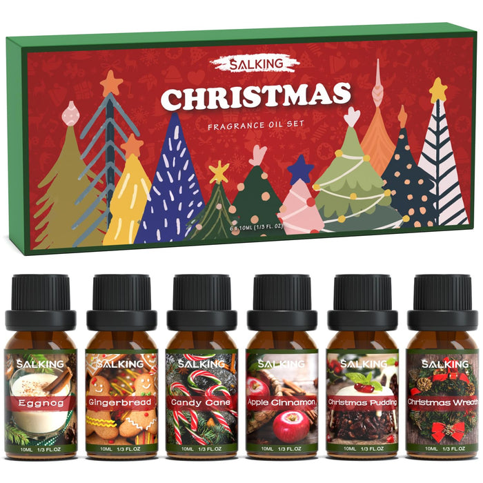 SALKING Christmas Fragrance Oils, Essential Oils Set for Diffuser for Home