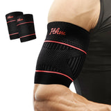 ITHW Bicep Tendonitis Brace for Pain Relief, Bicep Tendonitis Sleeve for Muscle Strains Recovery, Bicep Compression Sleeve for Workouts (Large, 1Pair)