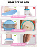 DNEOUXI Waterproof Cast Covers for Shower Leg Adult, Cast Cover for Leg with Non-Slip Bottom, Watertight Leg Cast Protector for Knee Shank Foot Ankle Surgery Dressing Wound, Reusable