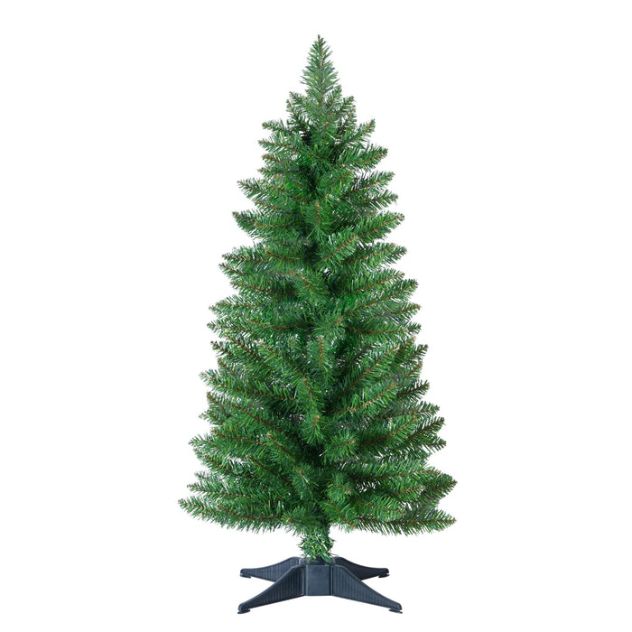 3ft Artificial Christmas Tree, Mini Xmas Pine Tree with 4-Leg Stable Plastic Base, Small Tabletop Christmas Tree for Home Office Holiday Party Indoor Decoration